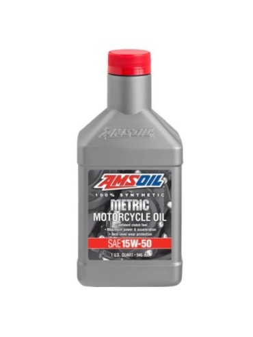 ACEITE AMSOIL 15W-50 METRIC 100% SYNTHETIC MOTORCYCLE OIL 946ml